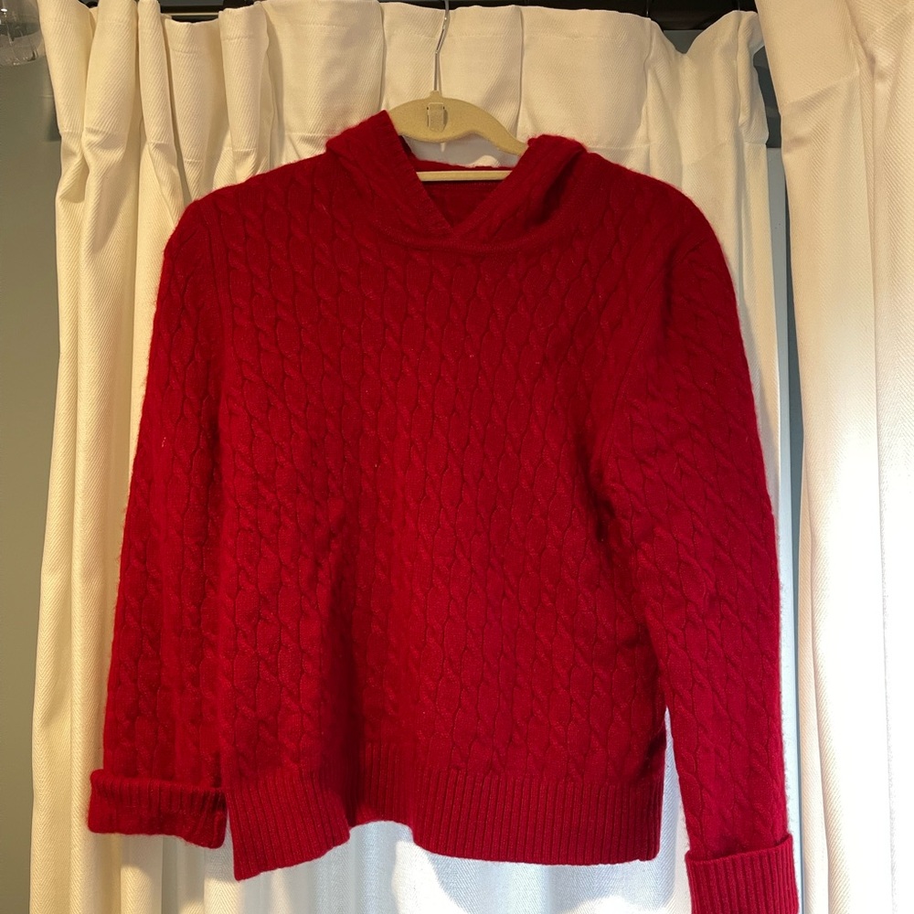 Red Cashmere Hoodie from Unknown Designer